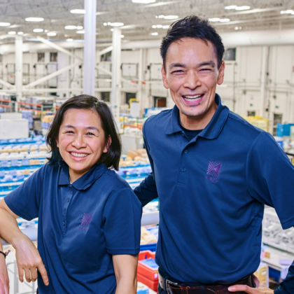 Two K-Bro employees overseeing the production area