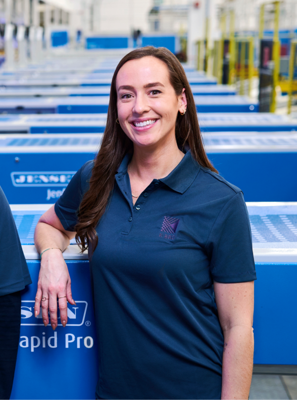 Smiley K-Bro female staff member in the plant